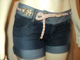Shorts jeans lycra, vesti tam. 40
